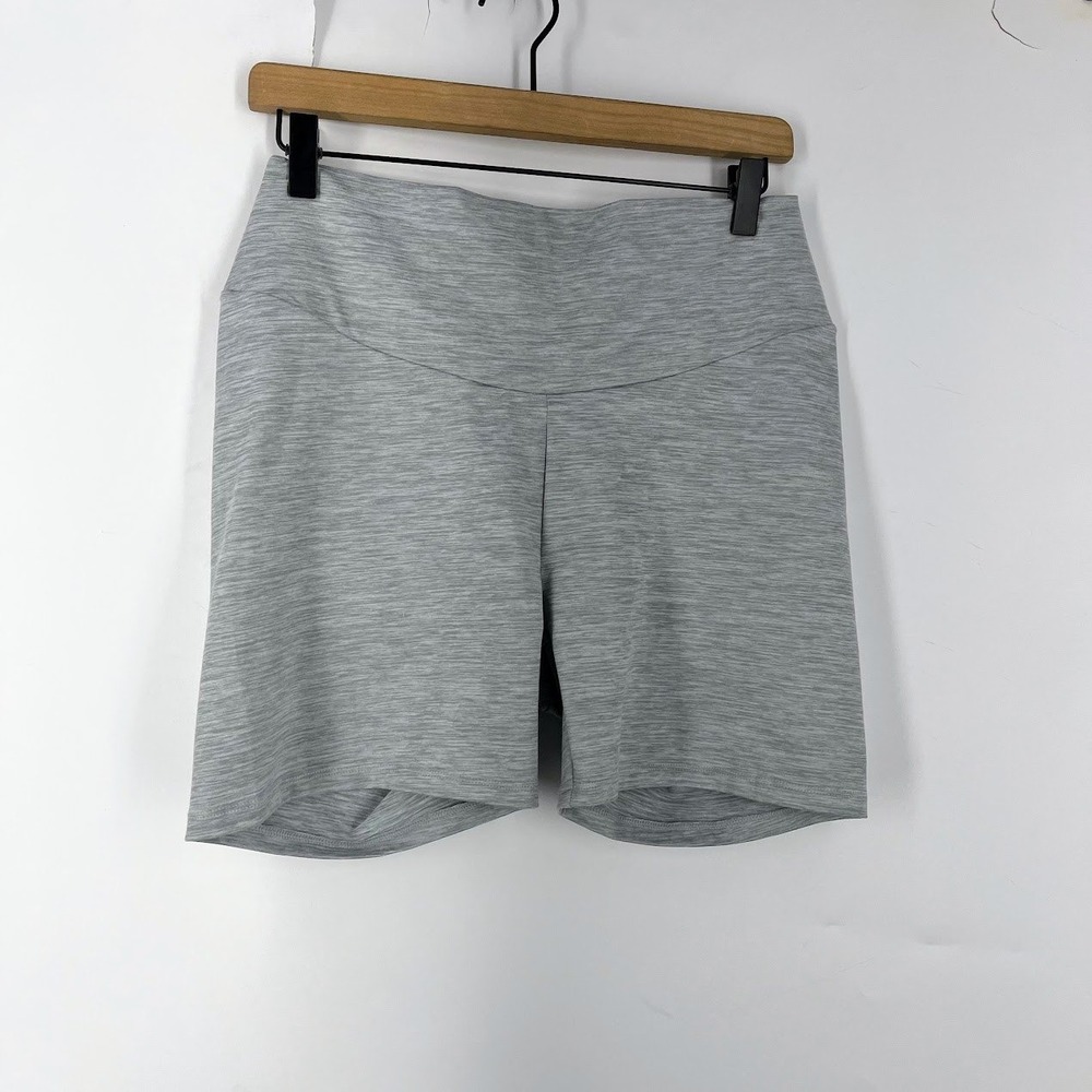 Oysho Comfortlux High Rise Shorts Heather Grey Athletic Yoga 10cm NWT